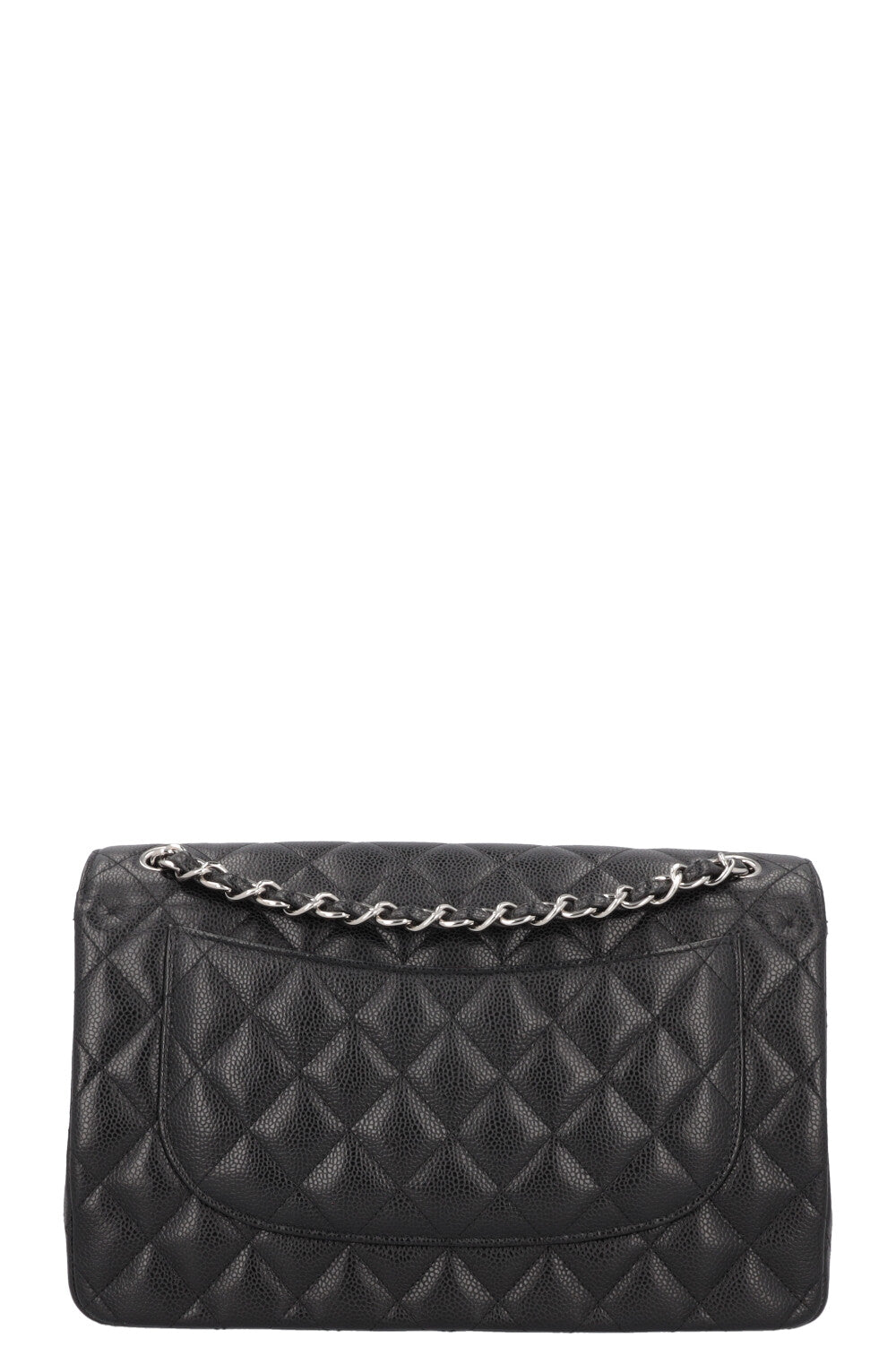 CHANEL Large Double Flap Bag Caviar Black