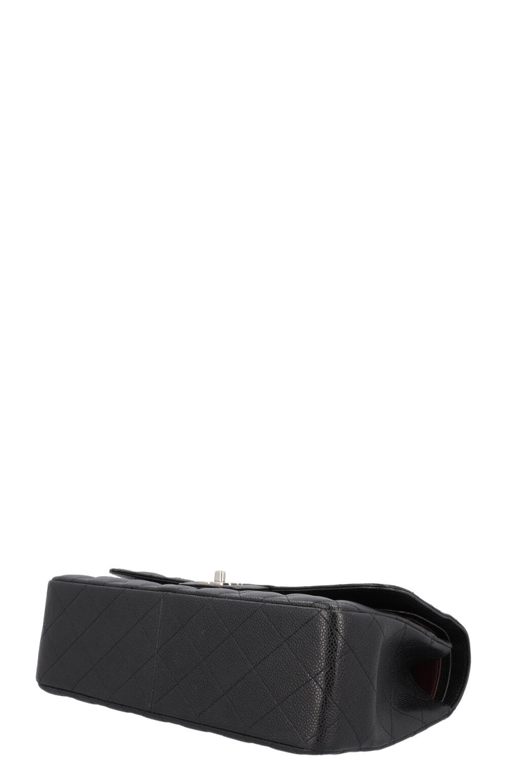 CHANEL Large Double Flap Bag Caviar Black