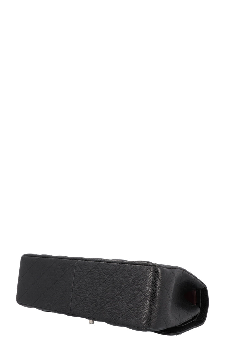 CHANEL Large Double Flap Bag Caviar Black