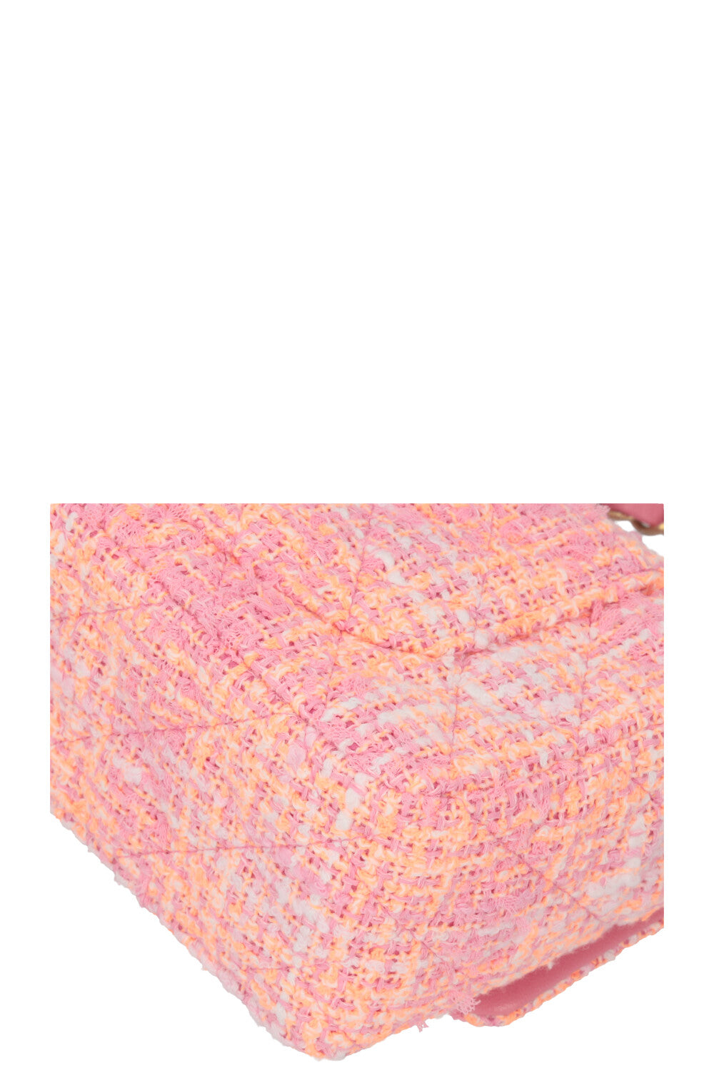 CHANEL Mini Classic Single Flap Tweed Orange Neon