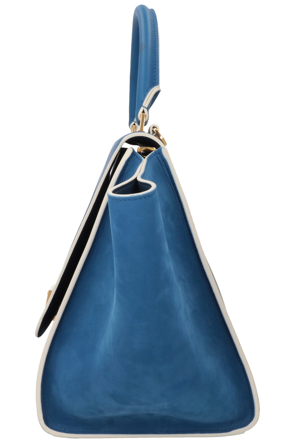 CÉLINE Bicolor Trapeze Bag Medium Blue