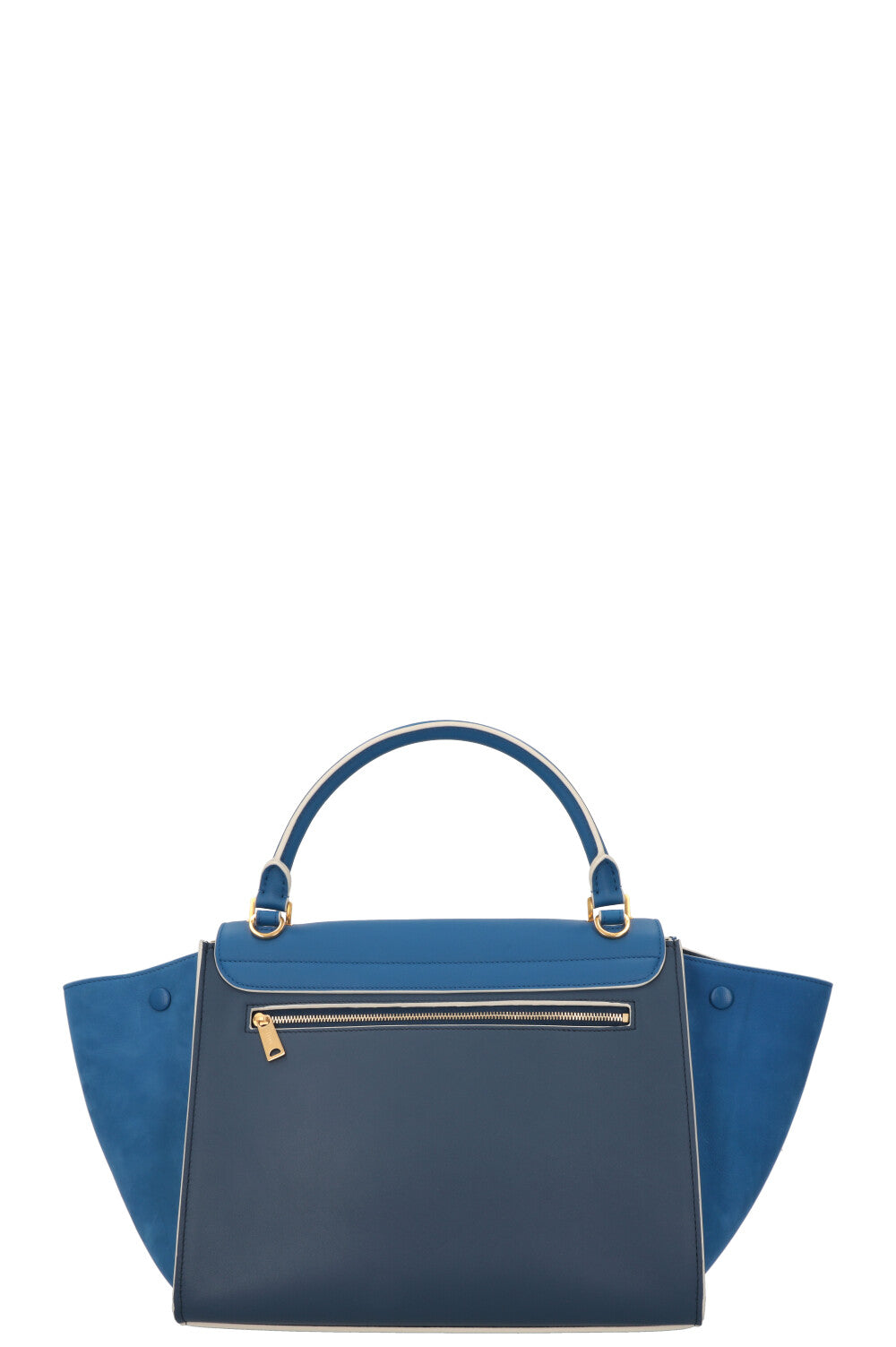 CÉLINE Bicolor Trapeze Bag Medium Blue