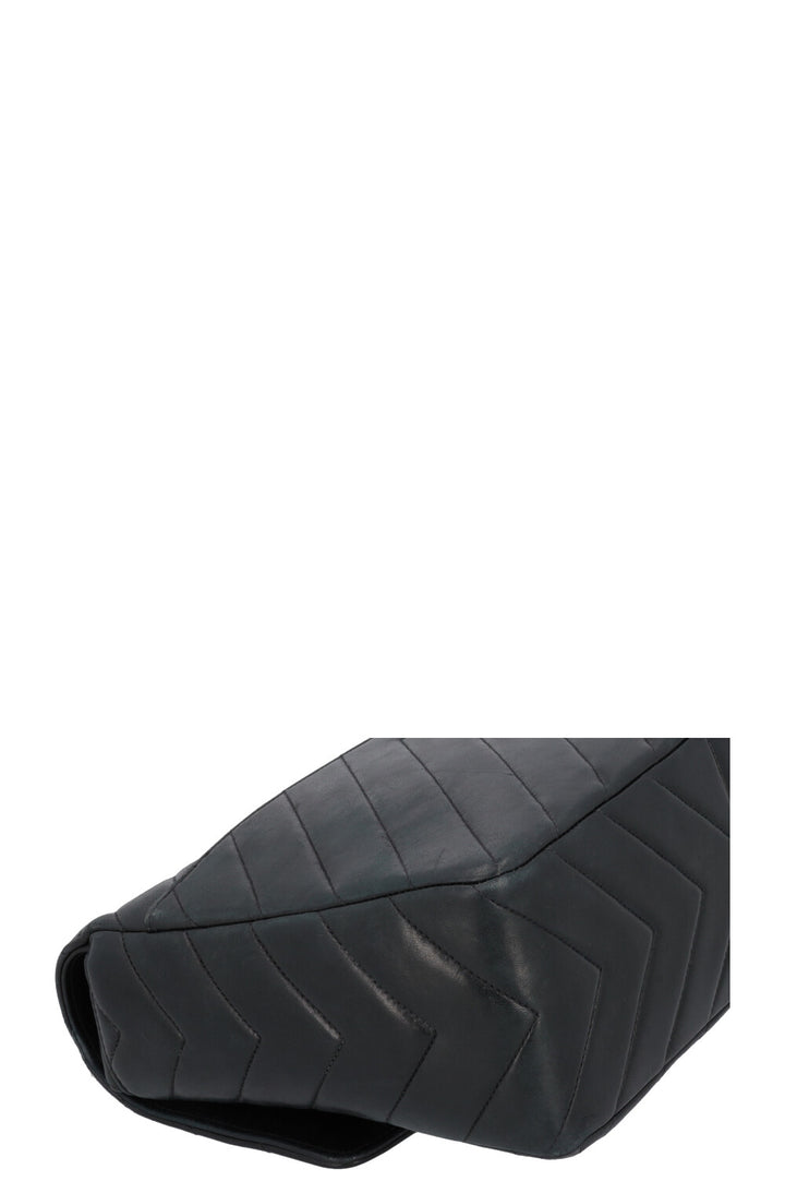 CHANEL Vintage CC Sac bandoulière Cuir Noir