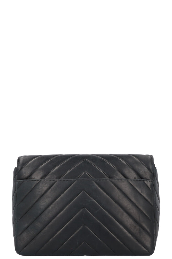 CHANEL Vintage CC Sac bandoulière Cuir Noir
