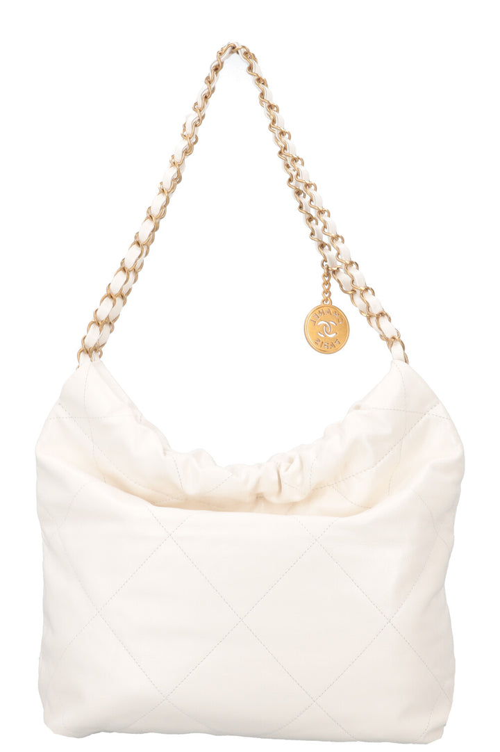 CHANEL 22 Bag Small Leather White