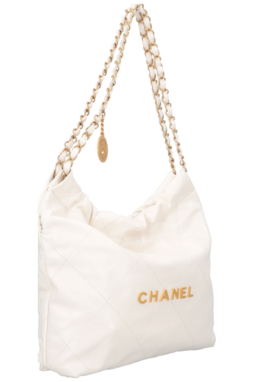 CHANEL 22 Bag Small Leather White