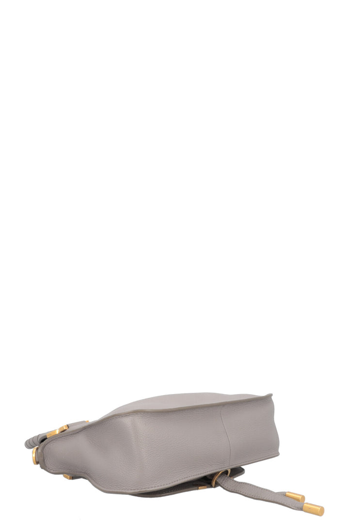 CHLOÉ Marcie Bag Small Double Carry Leather Grey