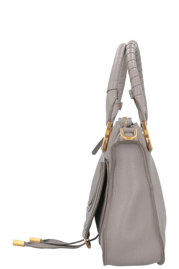 CHLOÉ Marcie Bag Small Double Carry Leather Grey