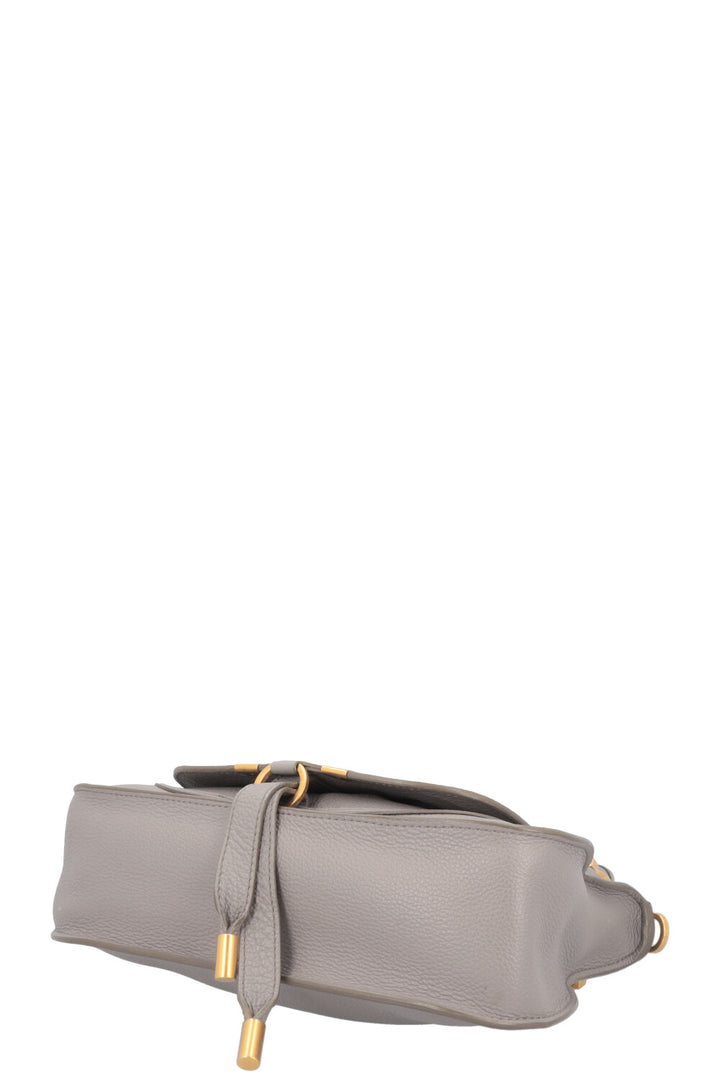 CHLOÉ Marcie Bag Small Double Carry Leather Grey