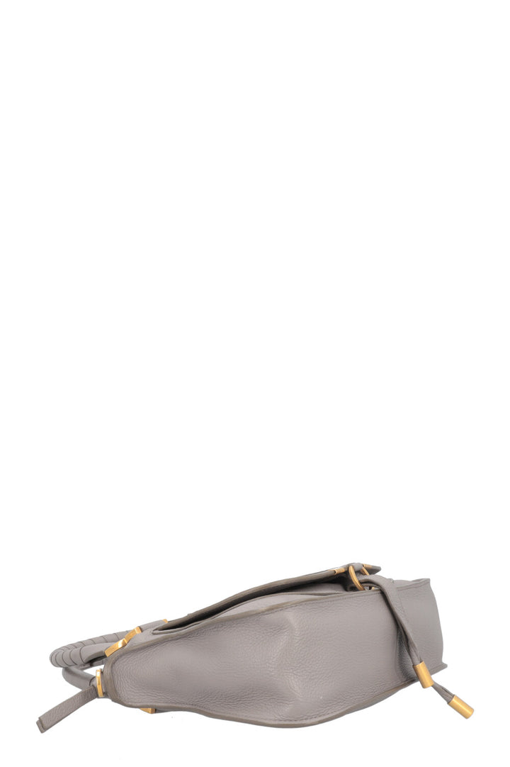 CHLOÉ Marcie Bag Small Double Carry Leather Grey