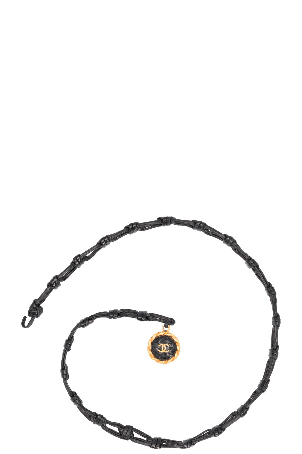 CHANEL CC Belt Leather Black Spring 1992