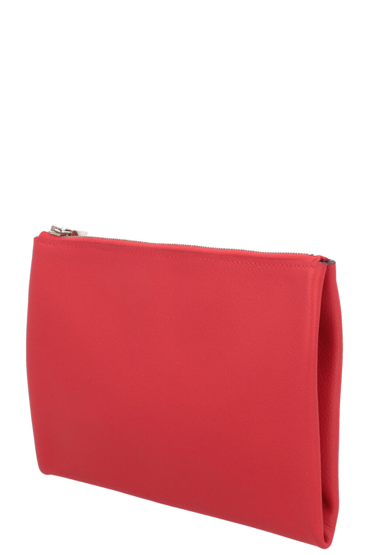 HERMÈS Pochette Atto Evercolor Red Blue