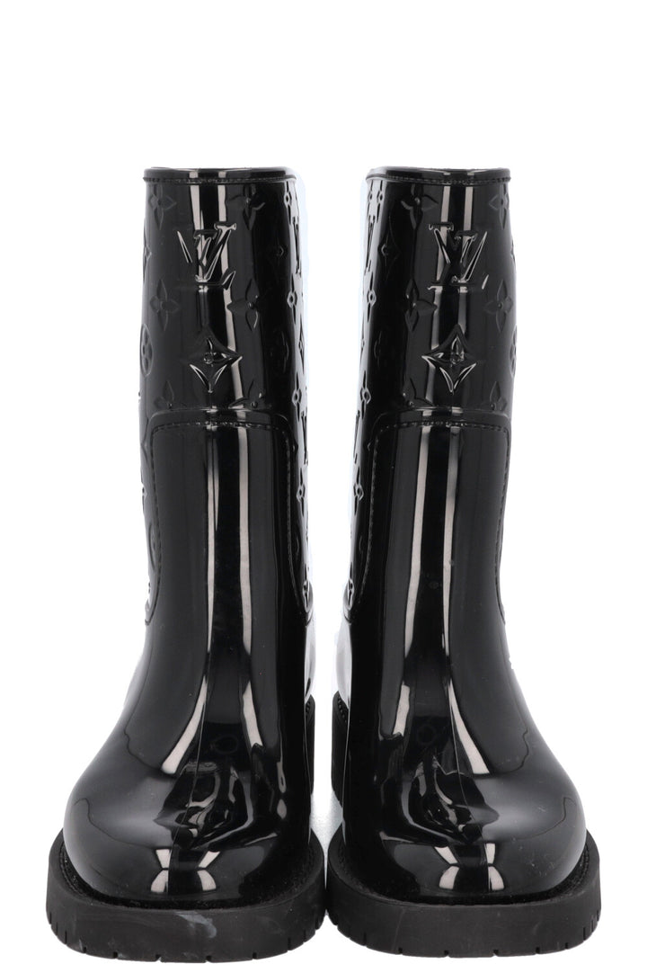 LOUIS VUITTON Drops Boots Rubber Black MNG