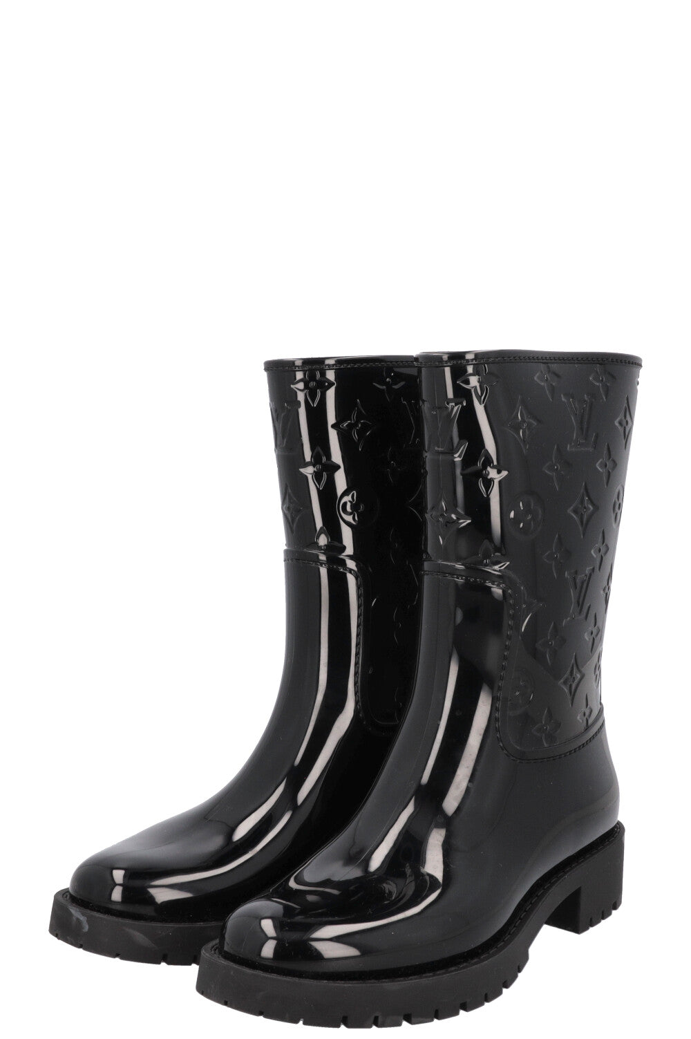 LOUIS VUITTON Drops Boots Rubber Black MNG