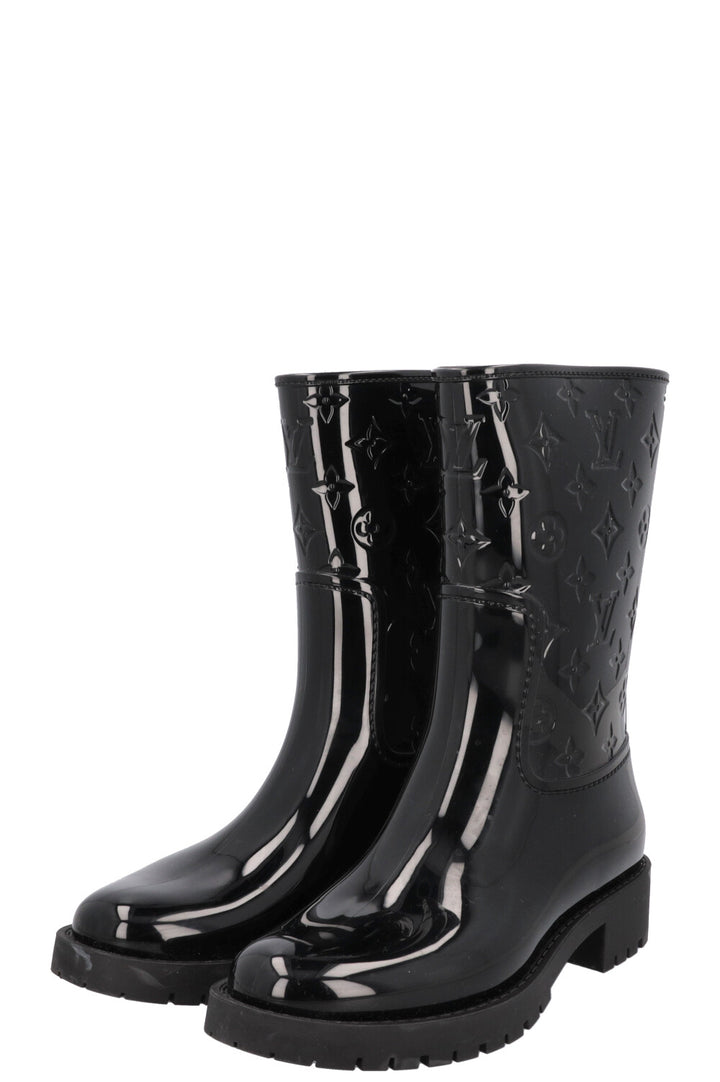LOUIS VUITTON Drops Boots Rubber Black MNG