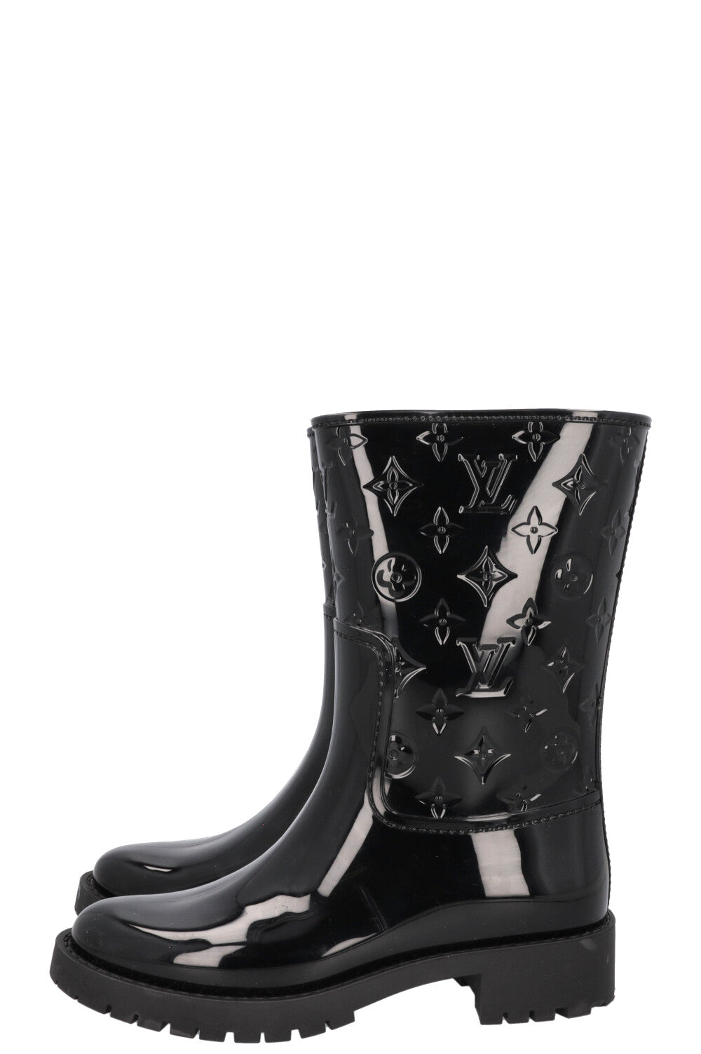 LOUIS VUITTON Drops Boots Rubber Black MNG