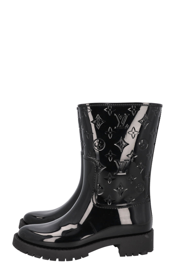 LOUIS VUITTON Drops Boots Rubber Black MNG
