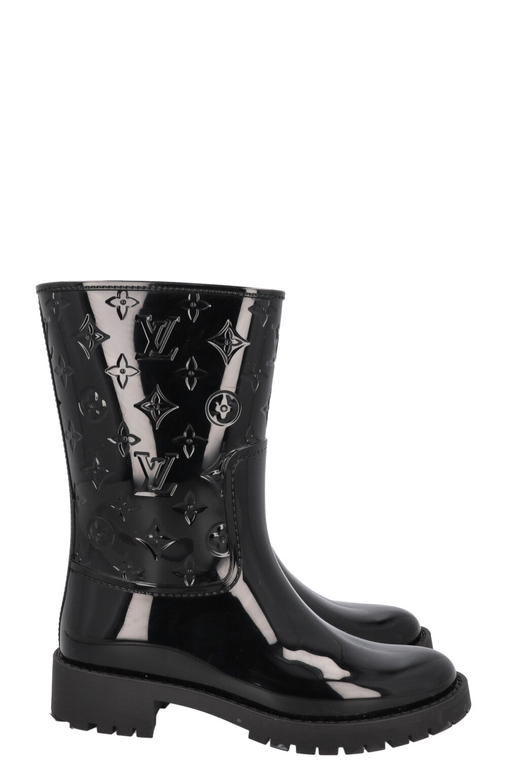 LOUIS VUITTON Drops Boots Rubber Black MNG