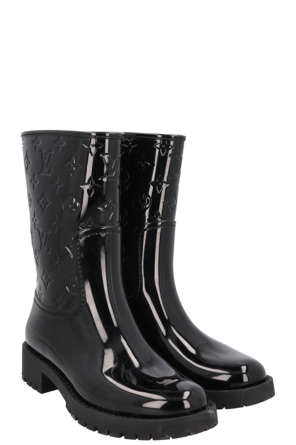 LOUIS VUITTON Drops Boots Rubber Black MNG