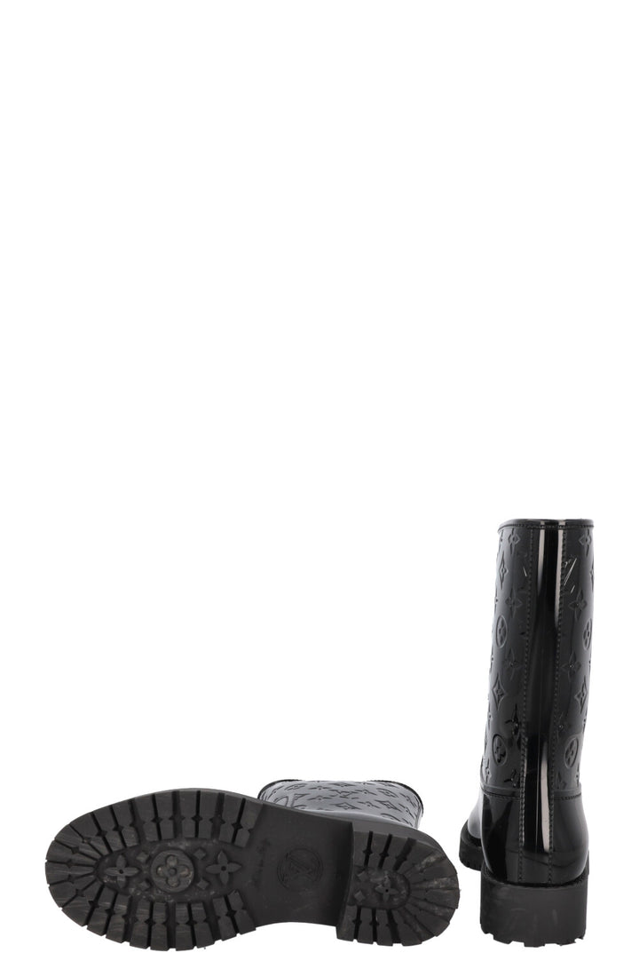 LOUIS VUITTON Drops Boots Rubber Black MNG