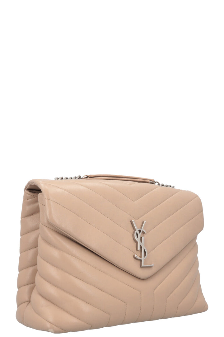 SAINT LAURENT LouLou Medium Bag Leather Beige