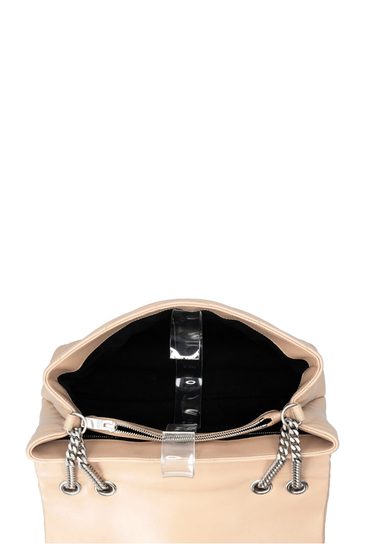 SAINT LAURENT LouLou Medium Bag Leather Beige