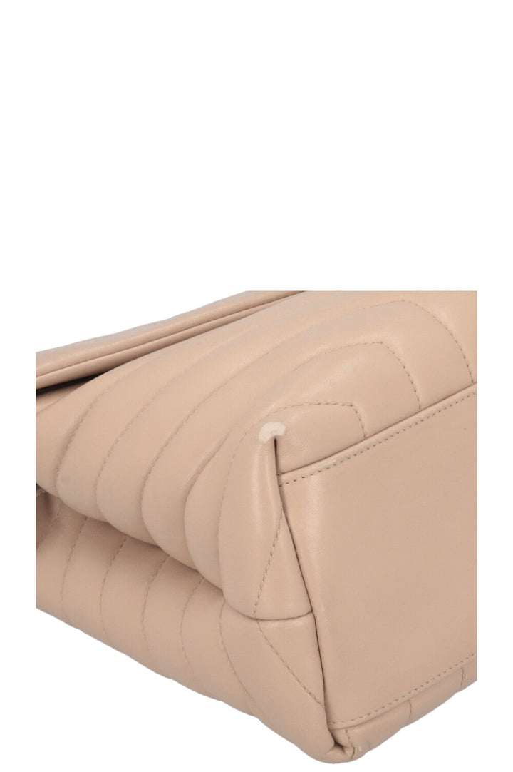 SAINT LAURENT LouLou Medium Bag Leather Beige