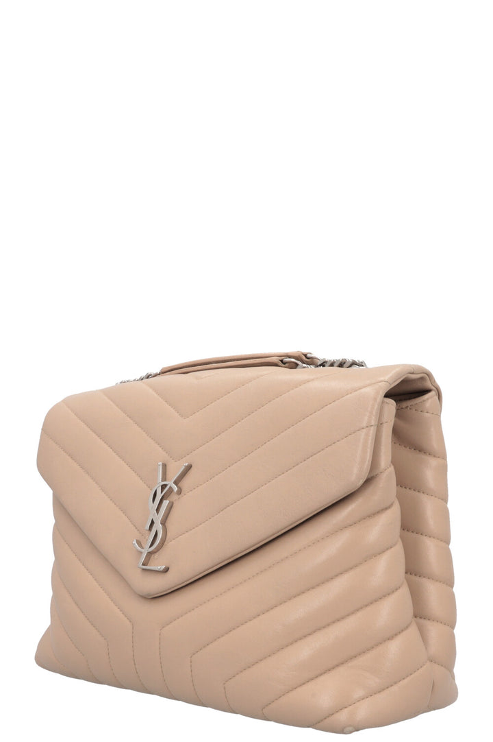 SAINT LAURENT LouLou Medium Bag Leather Beige