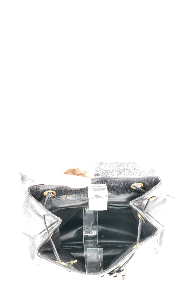 CHANEL CC Backpack Caviar Black