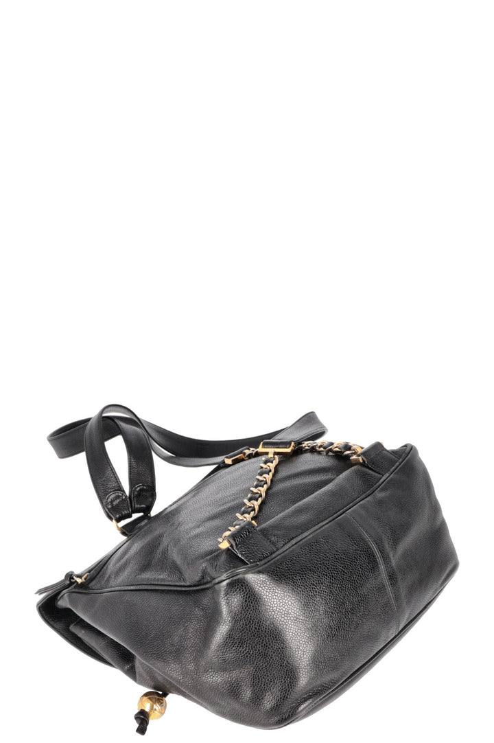 CHANEL CC Backpack Caviar Black