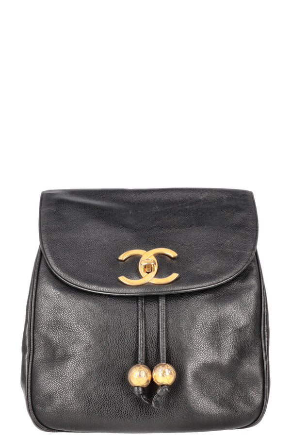 CHANEL CC Backpack Caviar Black
