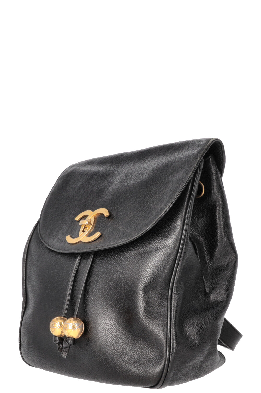 CHANEL CC Backpack Caviar Black
