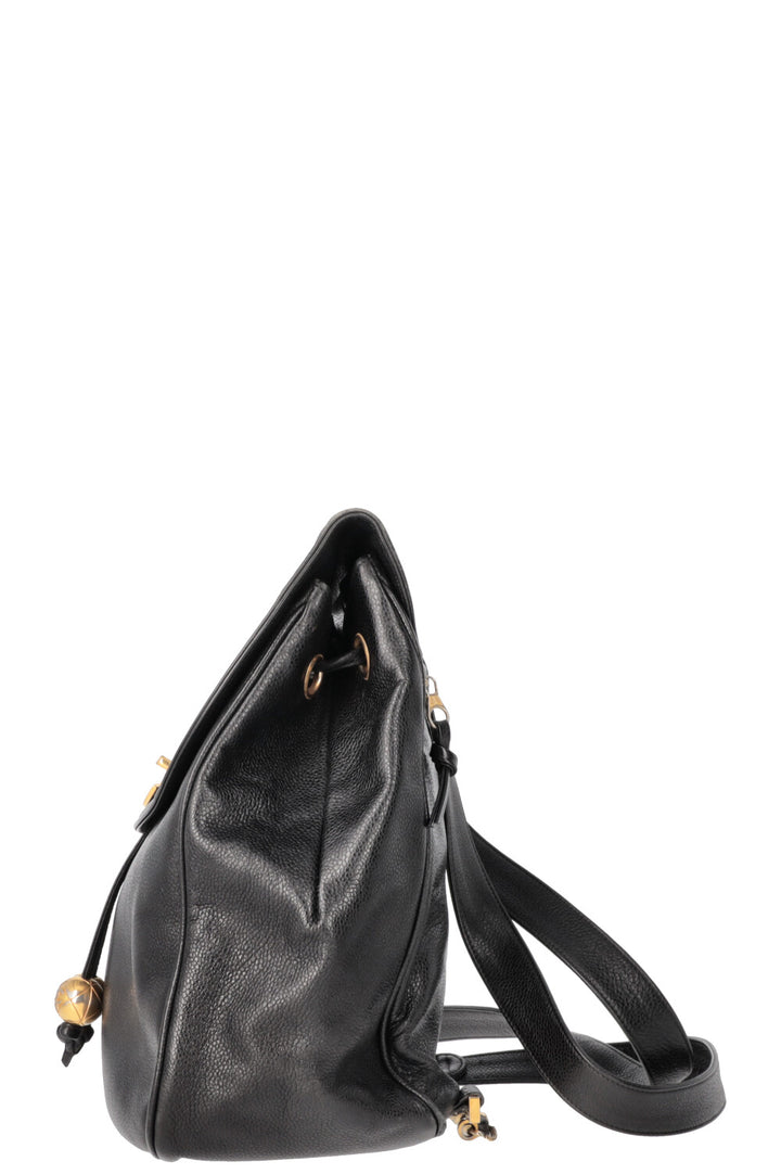 CHANEL CC Backpack Caviar Black