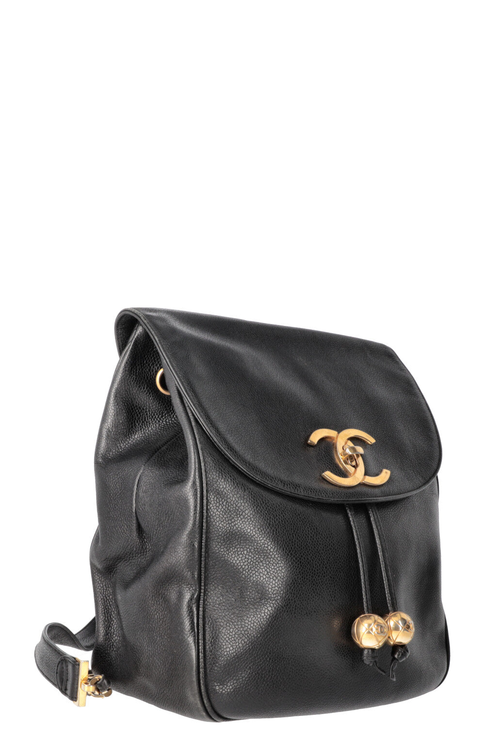 CHANEL CC Backpack Caviar Black