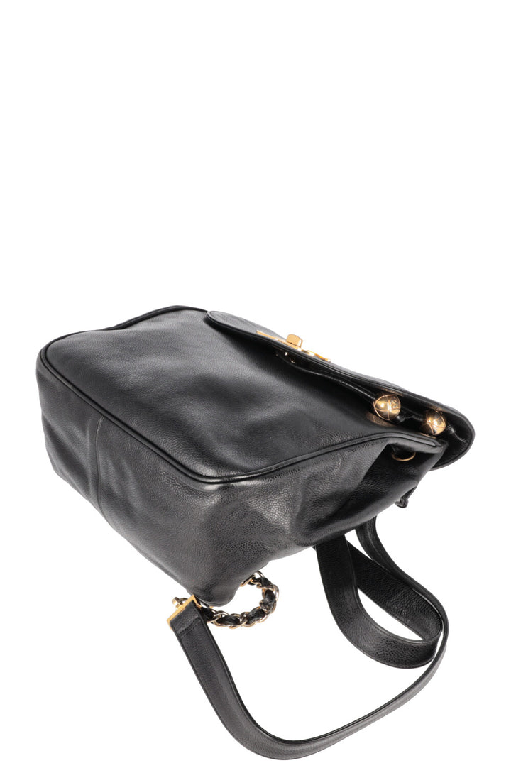 CHANEL CC Backpack Caviar Black