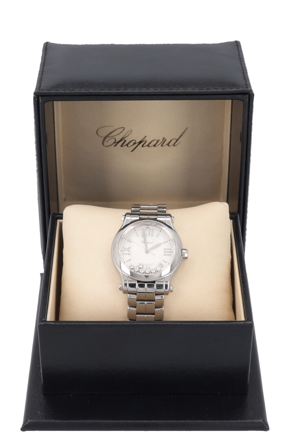 CHOPARD Happy Sport 36mm Watch Steel Diamonds