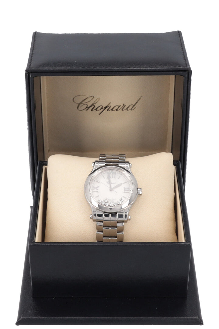 CHOPARD Happy Sport 36mm Watch Steel Diamonds