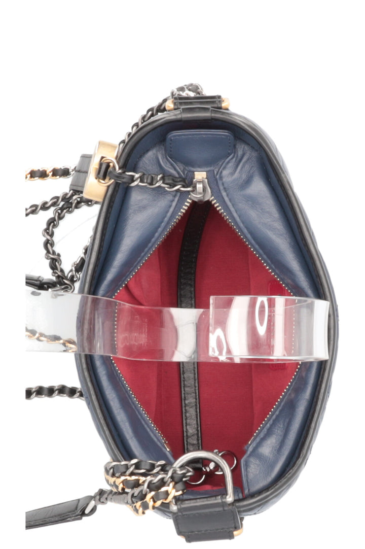 CHANEL Small Gabrielle Crossbody Bag Blue