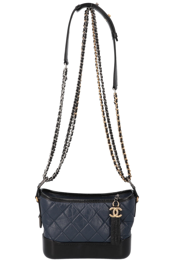 CHANEL Small Gabrielle Crossbody Bag Blue