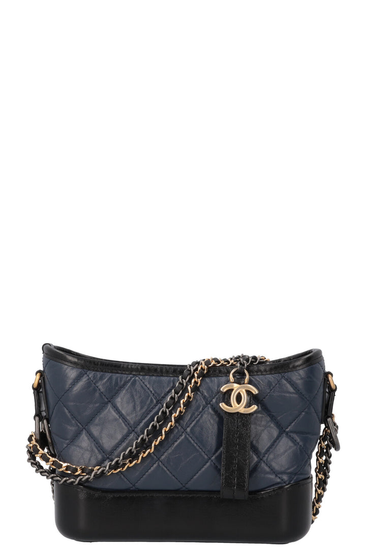 CHANEL Small Gabrielle Crossbody Bag Blue