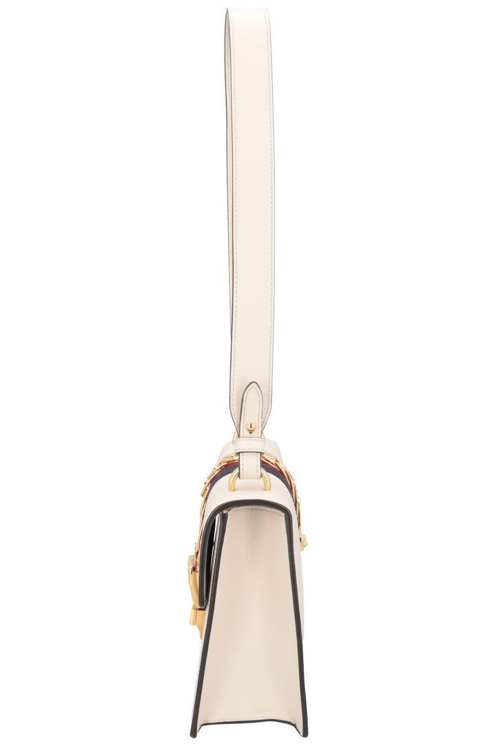 GUCCI Sylvie Chain Crossbody Bag White
