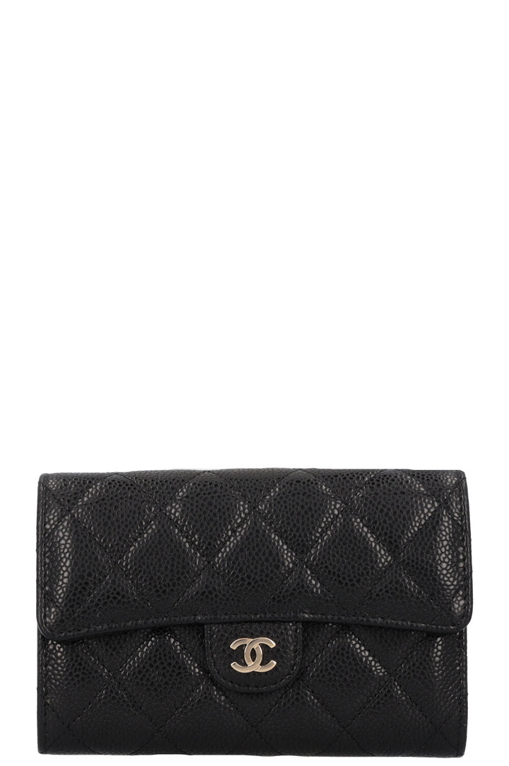 CHANEL Classic Wallet Caviar Black
