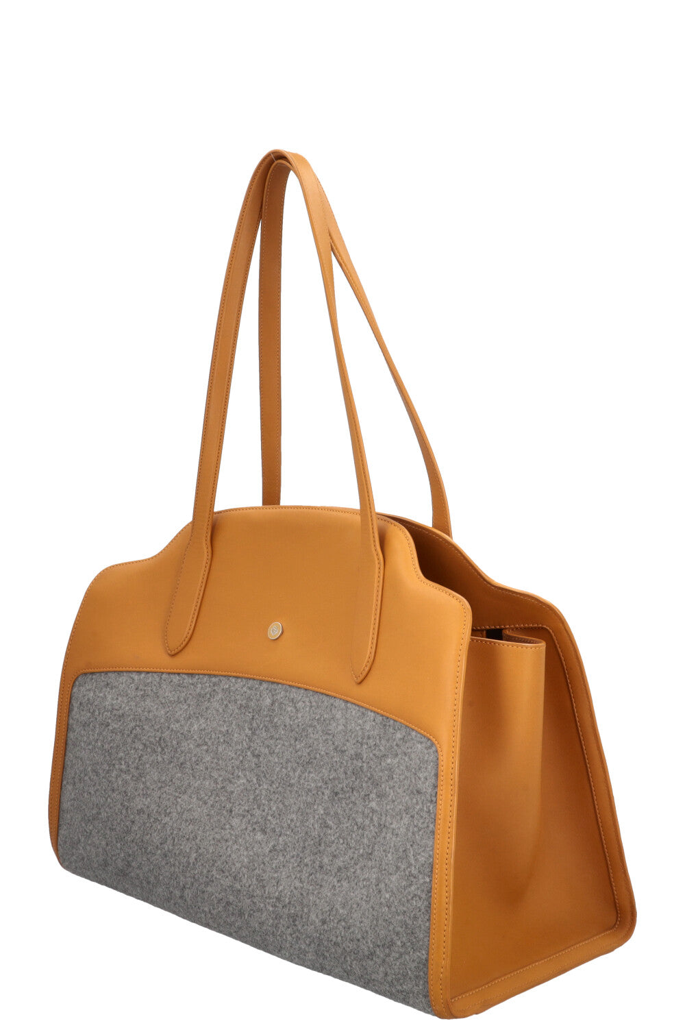 LORO PIANA Sesia Bag Large Leather Cashmere Mustard