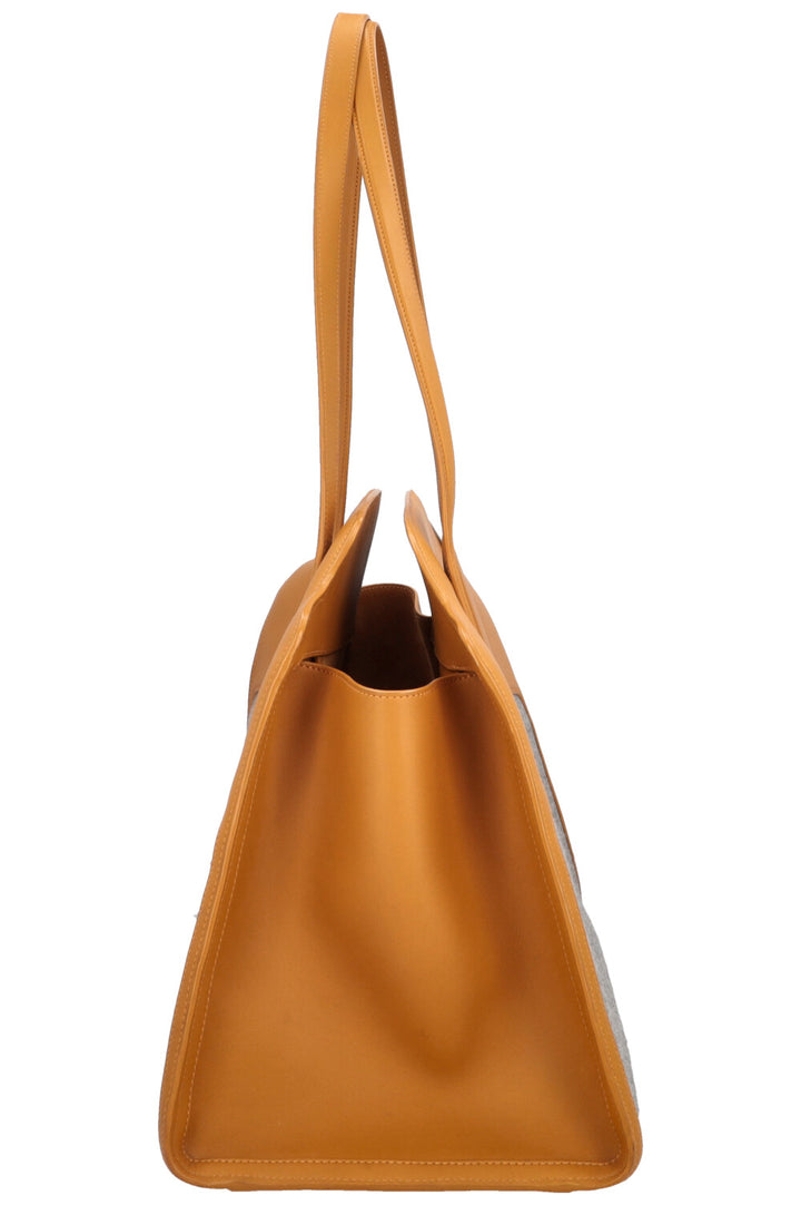 LORO PIANA Sesia Bag Large Leather Cashmere Mustard