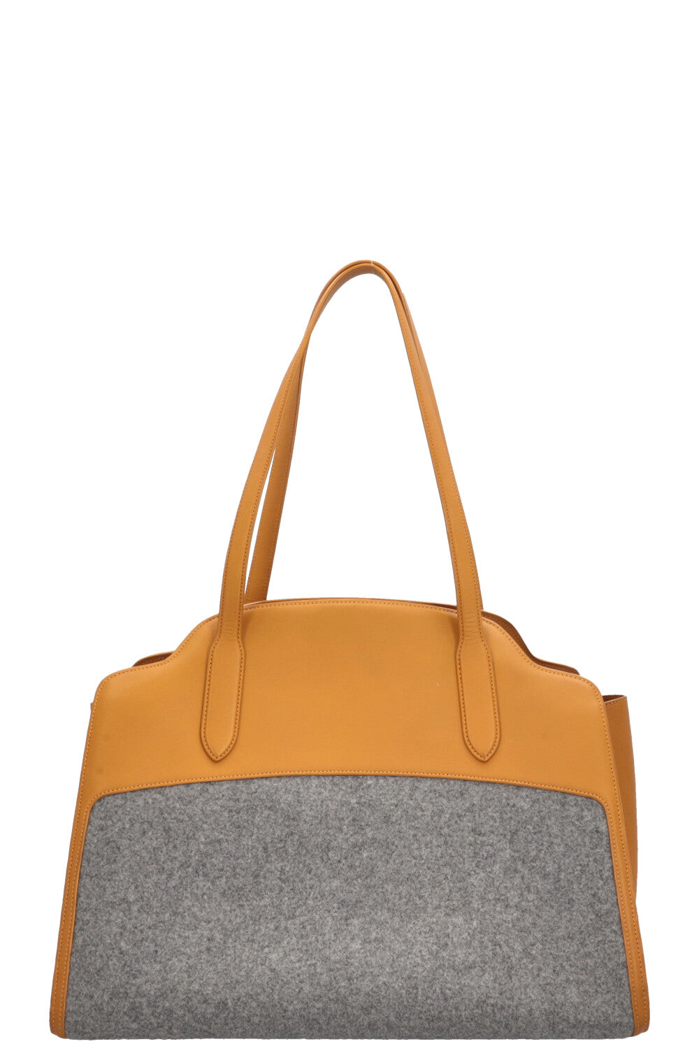 LORO PIANA Sesia Bag Large Leather Cashmere Mustard