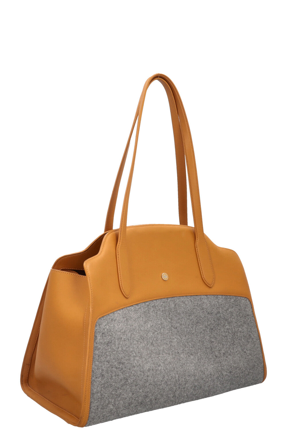 LORO PIANA Sesia Bag Large Leather Cashmere Mustard