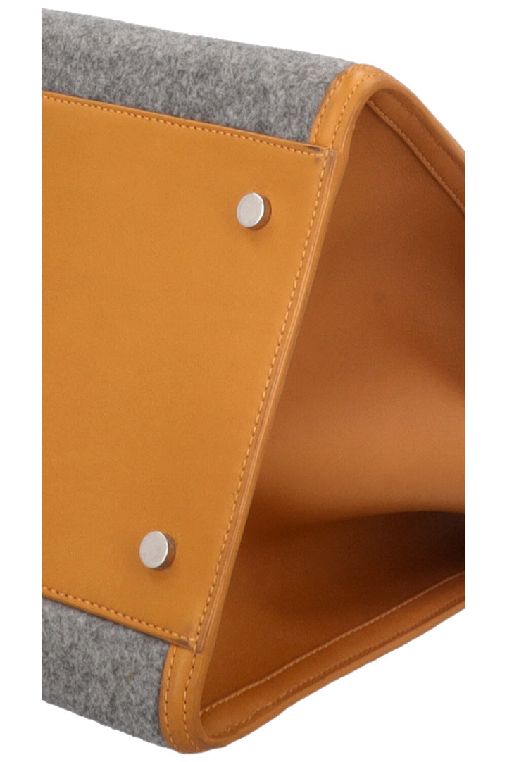 LORO PIANA Sesia Bag Large Leather Cashmere Mustard