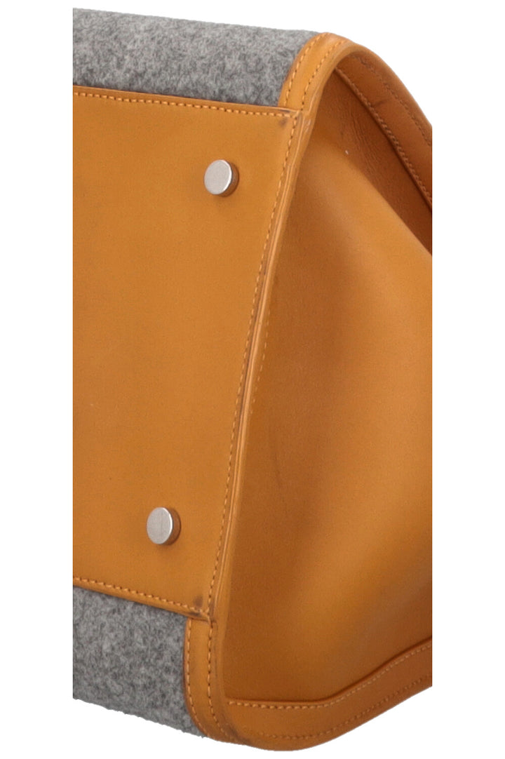 LORO PIANA Sesia Bag Large Leather Cashmere Mustard