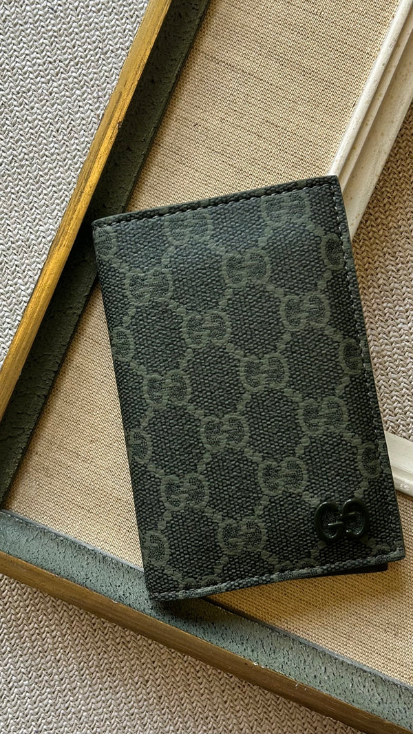 Portefeuille GUCCI Supreme GG en toile verte