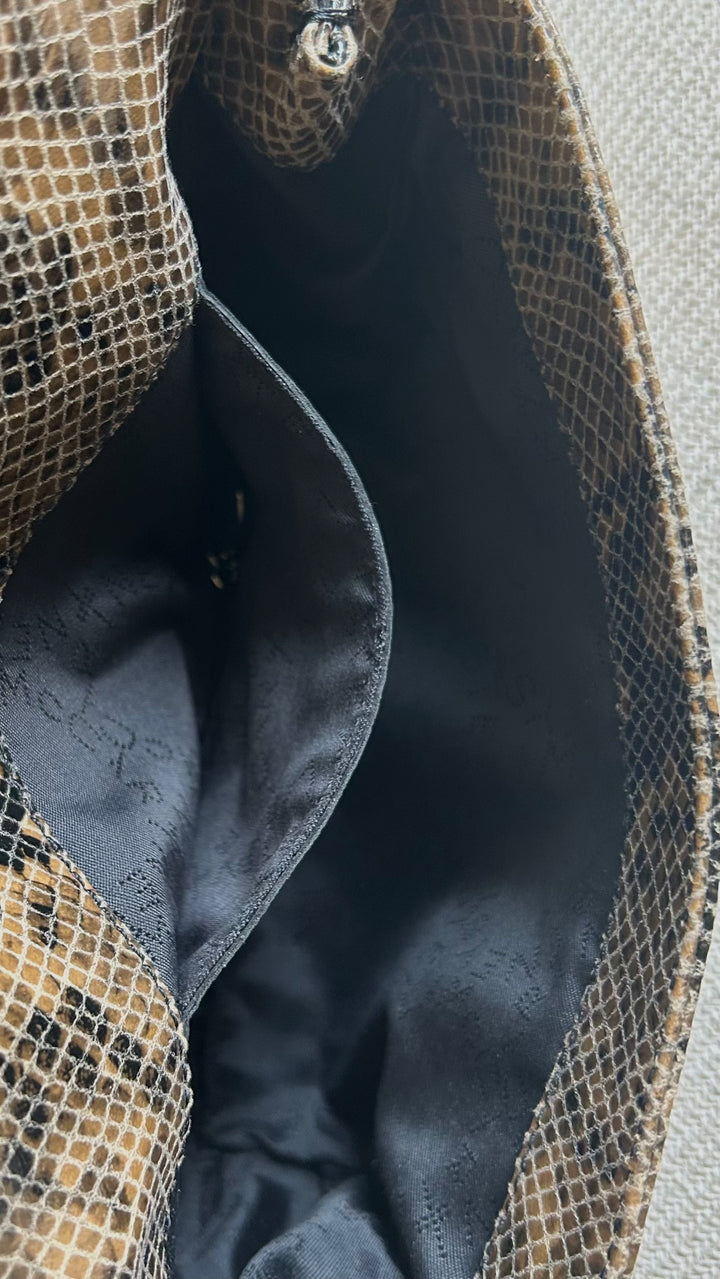 STELLA MCCARTNEY Small Falabella Clutch Python Embossed